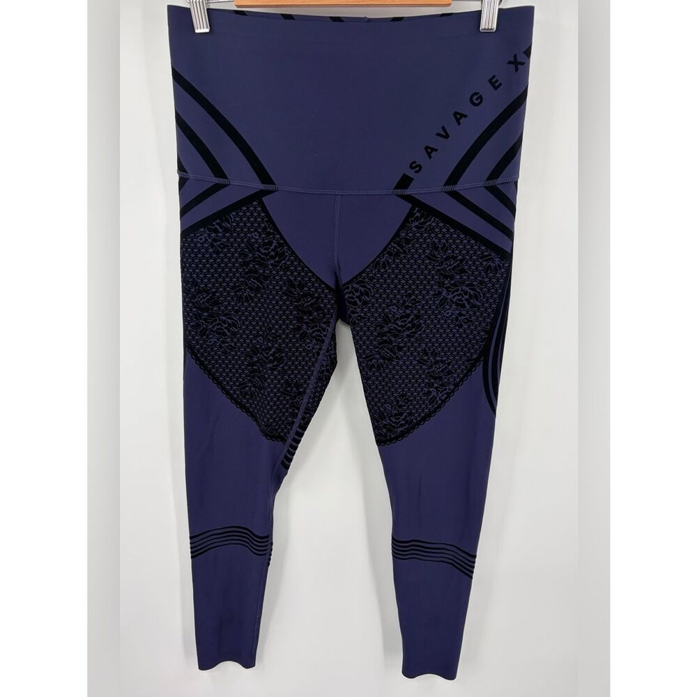 Savage X Fenty special FX ocean cavern velvet floral blue legging women’s 2X